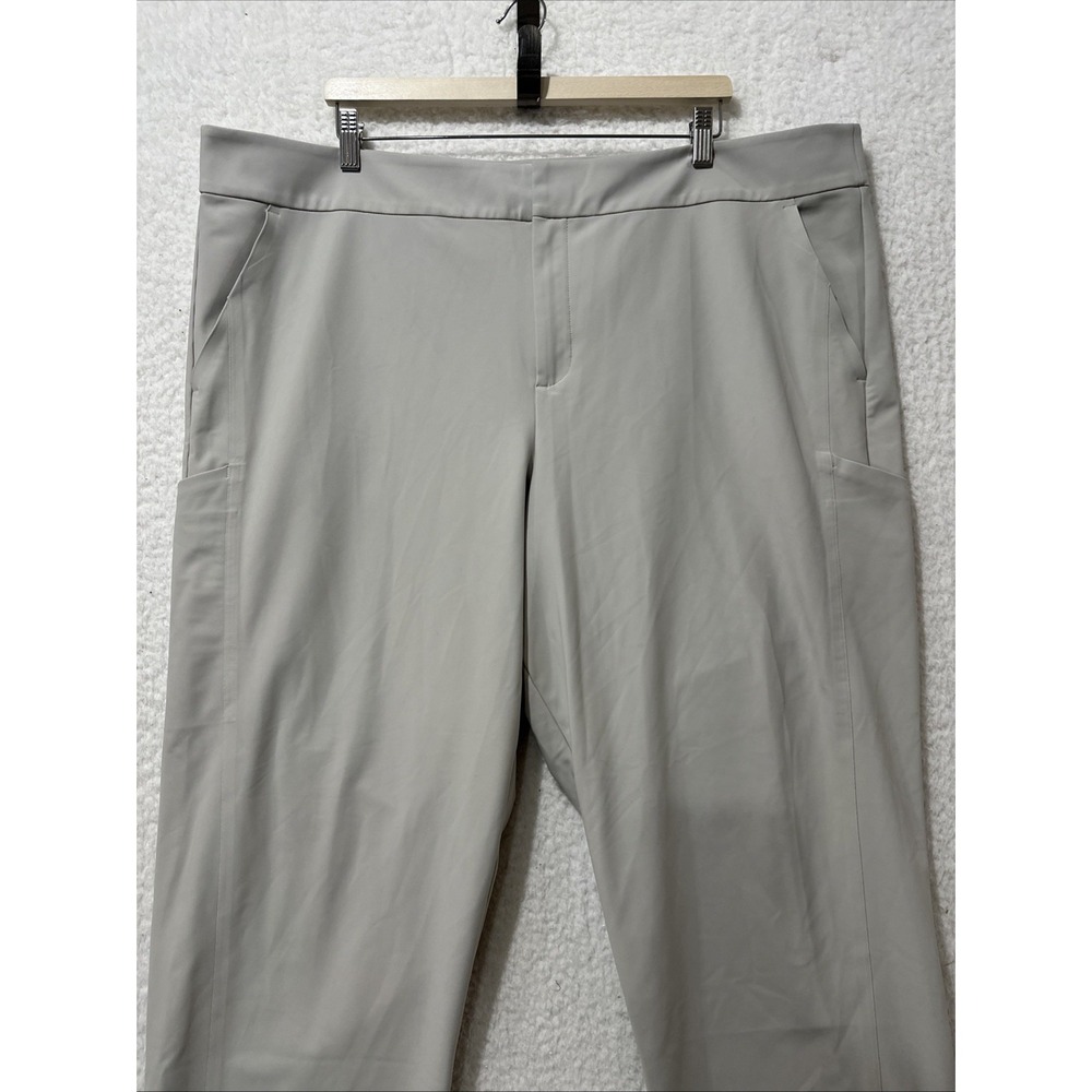 Athleta Stellar Straight Crop Pants Khaki Women's Pull On Plus Size 24